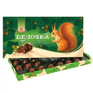 Chocolate Candy Praline with Crushed Hazelnuts "Squirrel", Babaevsky, 14.01oz / 400g