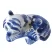 Porcelain Figurine Symbol 2022, Tiger Cub Smiling Malu, Gzhel, 2.6 x 3.15''