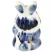 Ceramic Figurine Gzhel Symbol 2023 Blue Mini Rabbit with Drum 2.1