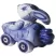 Ceramic Figurine Gzhel Symbol 2023 Blue Bunny in Carrot Car 3.15