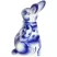 Ceramic Figurine Gzhel Symbol 2023 Blue Lord Bunny 5.12