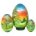 Russian Souvenir Set of 3 Wooden Nesting Eggs Hand Painted Summer Church at Sunset  4.7
