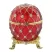 Eater Gift Russian Style Easter Egg Trinket Box with Crystals RED, H 2