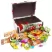 Exclusive Christmas Gift Chocolates & Sweets in Wood-Leather Chest, 1.5lb