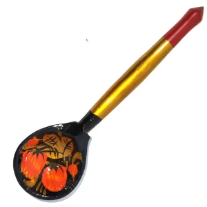 Wooden Spoon Khokhloma No. 3, Hand-Painted, 5.5 inches 