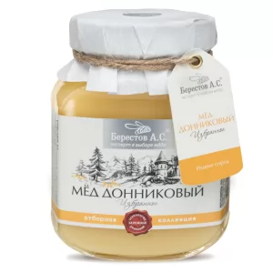 Natural Honey "Donnikovy" Sweet Clover, Collection Favorites, Berestov A.S., 500 g / 1.1lb