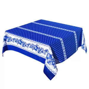 Blue Tablecloth Gzhel Design, Square 59 x 59"   A09008