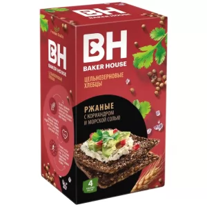 Whole Grain Rye Crisp Bread "Scandinavian", Baker House, 180g/ 6.35oz