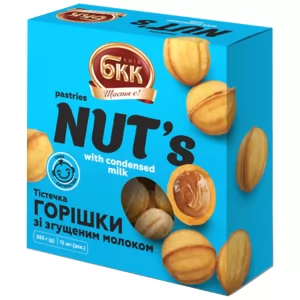 Cookies "Nuts with Condensed Milk", Kiev BKK, 265g/ 9.35oz
