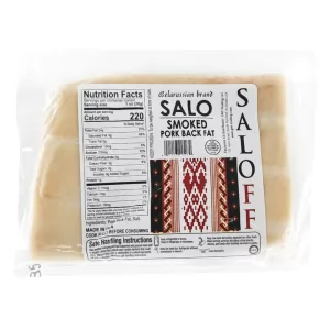 Smoked Belarusian Salo, Saloff, 498g/ 17.57 oz 