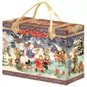 Russian Traditional Christmas & New Year's Candy Gift Set "At the Skating Rink", 900g/ 2 lb