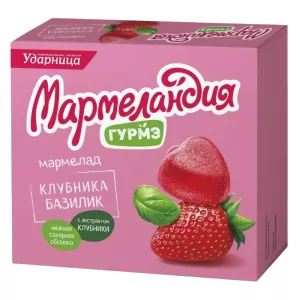 Strawberry & Basil Marmalade “Marmelandiya Gourmet”, Udarnitsa, 250g / 9 oz