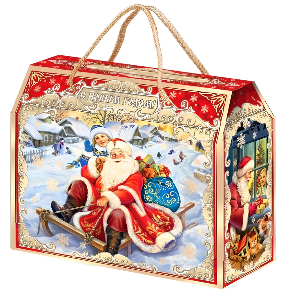 Russian Traditional Christmas & New Year's Candy Gift Set "Snow Sleigh", 1 kg