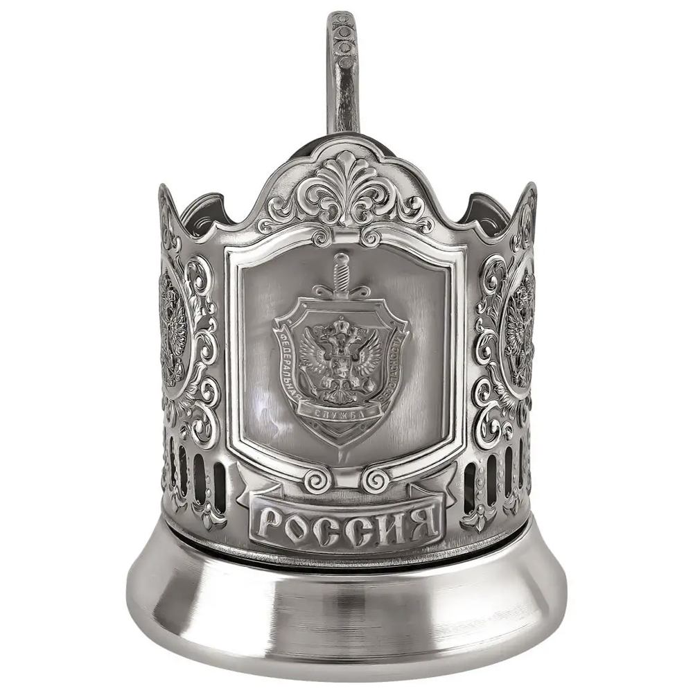 Nickel-Plated Blackened Glass Holder With Crystal Glass 250 ml “FSB” Kolchugino Melchior