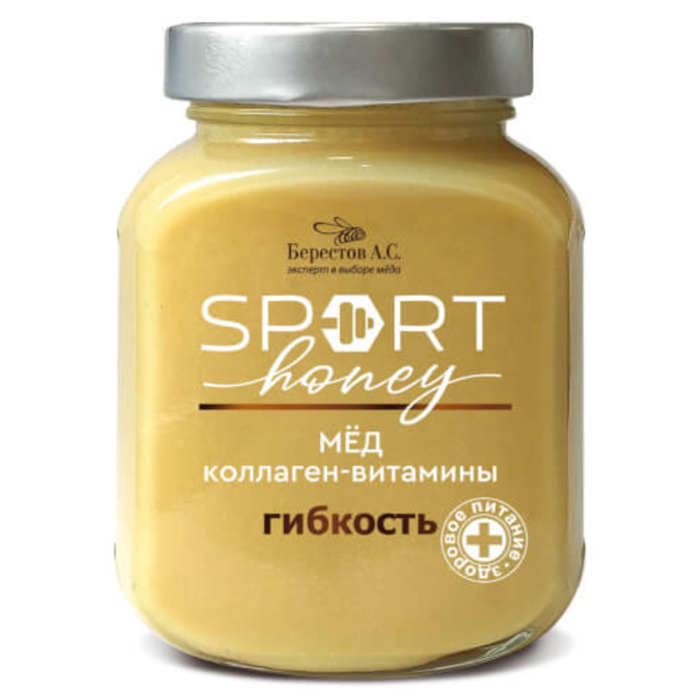 Honey with COLLAGEN & VITAMINS, Sport Honey, Berestov, 500g/ 1.1lb