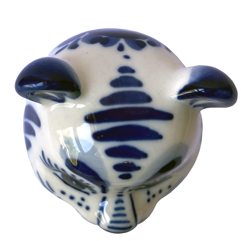 Porcelain Figurine Symbol 2022, Tiger Luchik, Gzhel, 3.54''