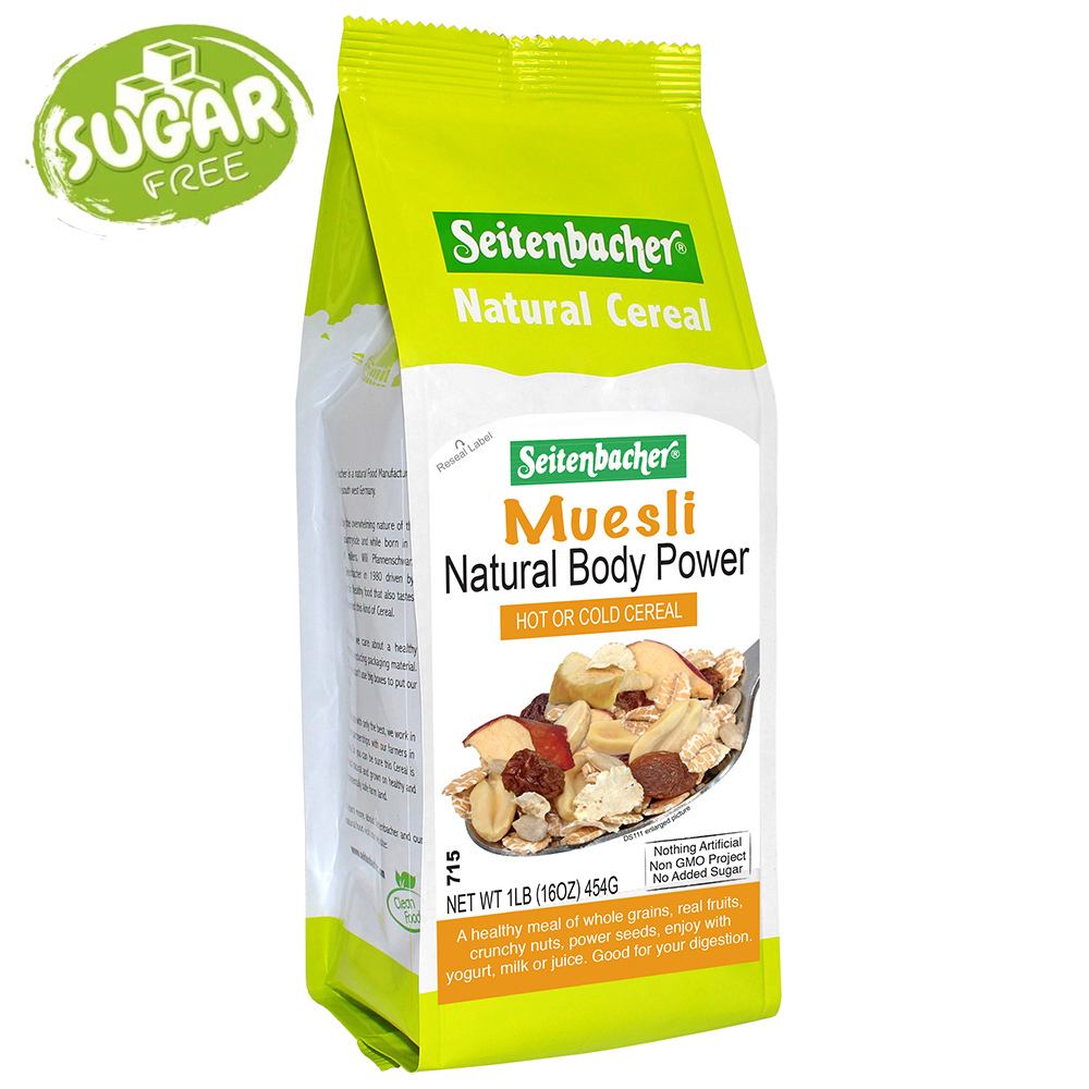 Muesli Cereal #1 Natural Body Power, SEITENBACHER, 454g/ 1lb