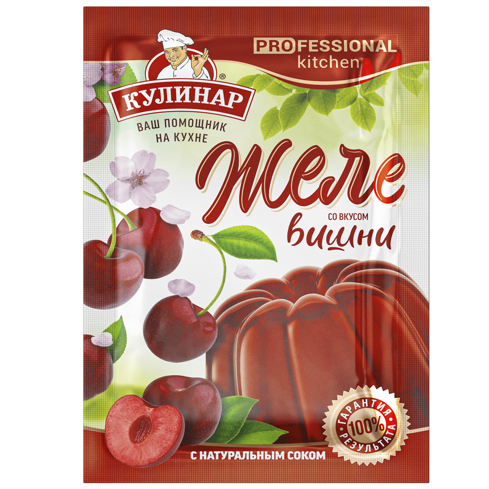 Cherry Jelly with Natural Juice, Kulinar, 40g / 1.4 oz
