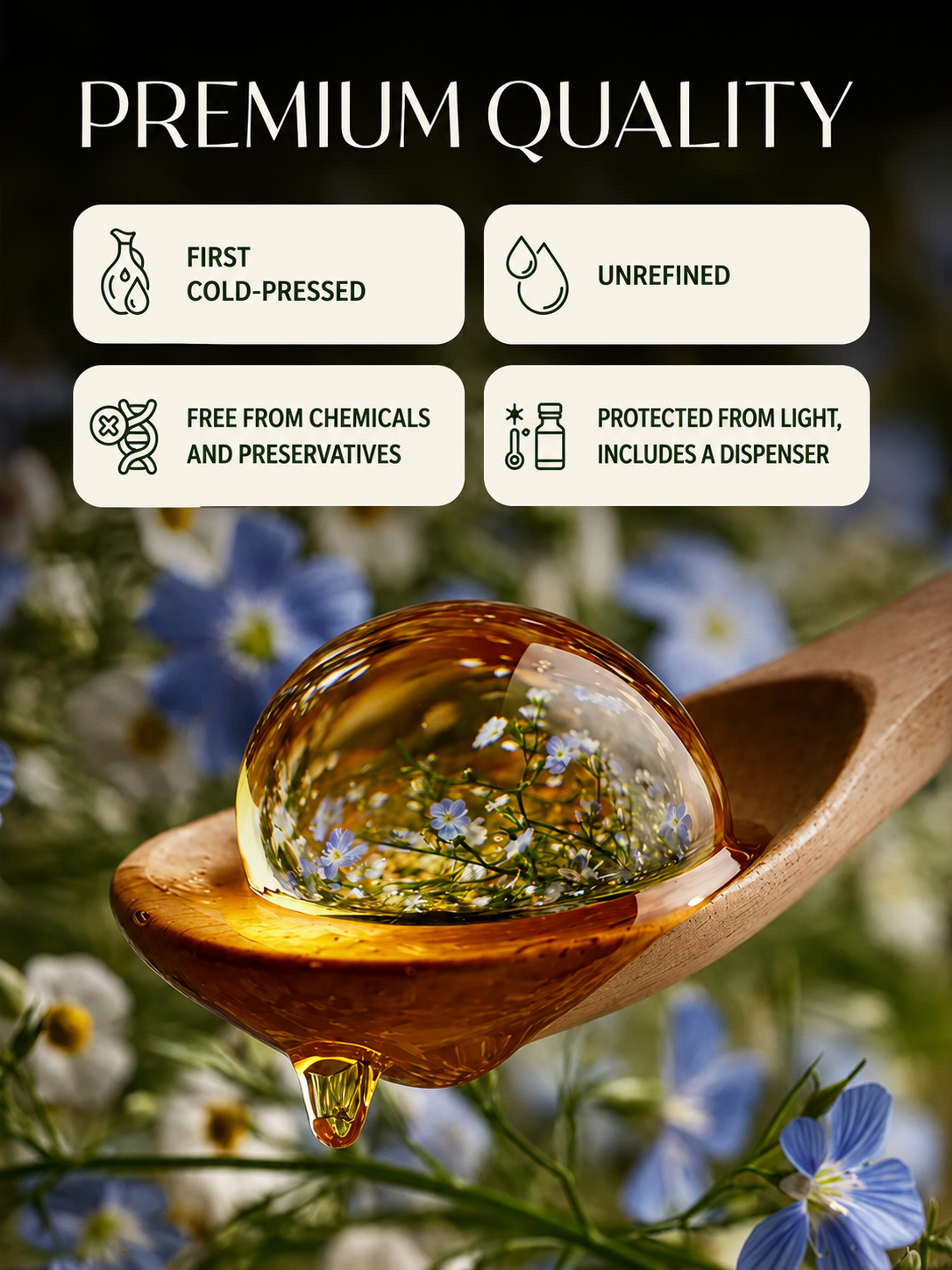 Linseed Flax Oil Extra Virgin, Original Altay, 8.82 oz / 250 ml