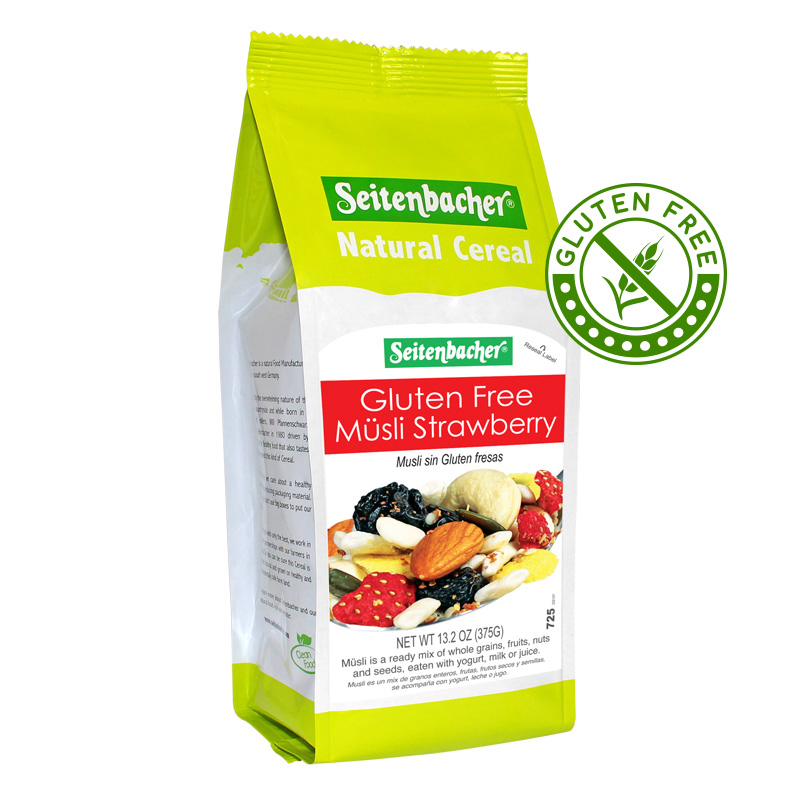 Strawberry Muesli Cereal Gluten Free, SEITENBACHER, 375g/ 0.8lb