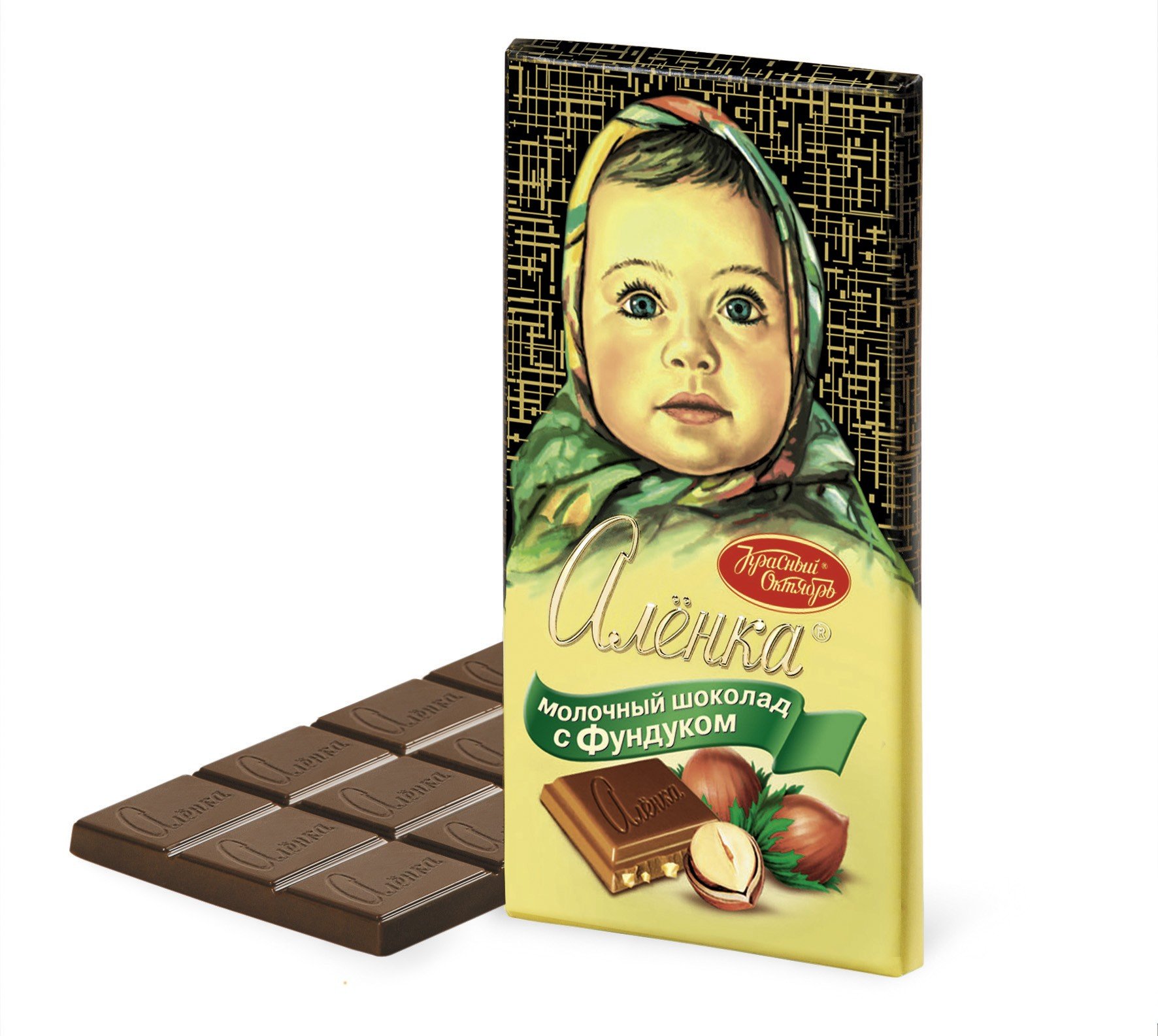 Alenka Milk Chocolate with Hazelnut, 3.52 oz / 100 g