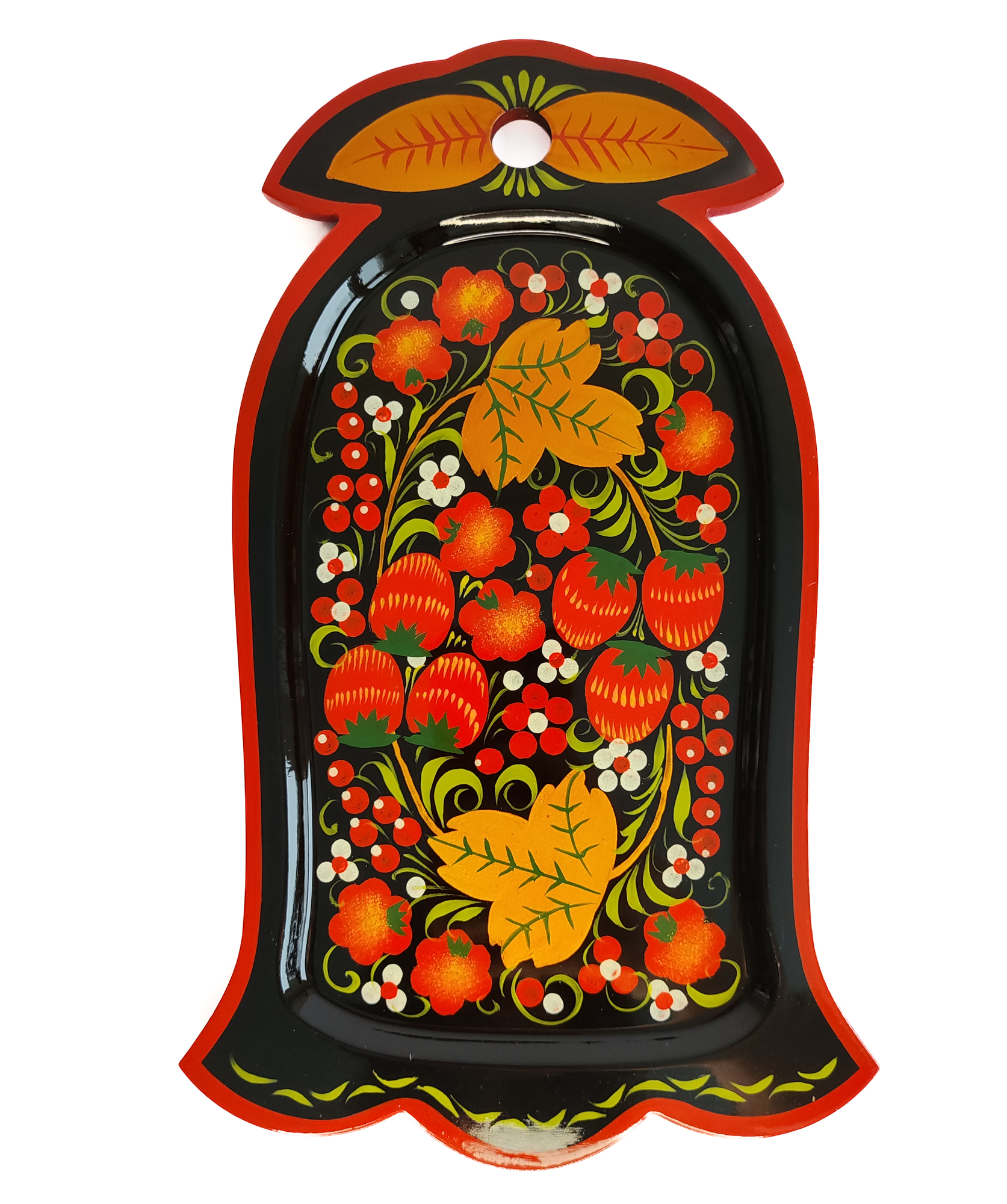 Decorative Khokhloma Bell Tray 11.5х7