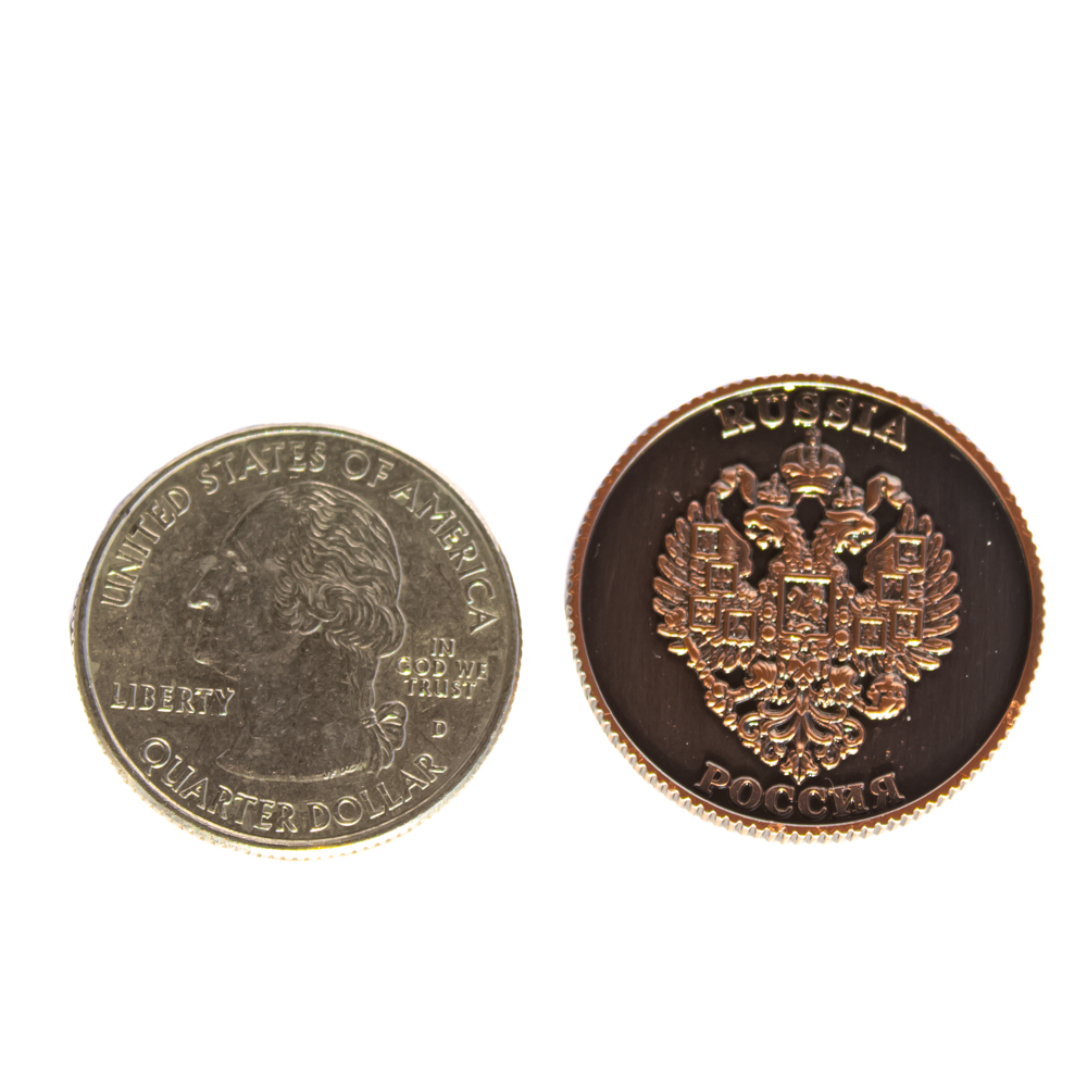 Souvenir Coin with Coat of Arms of Russia copper color, 1