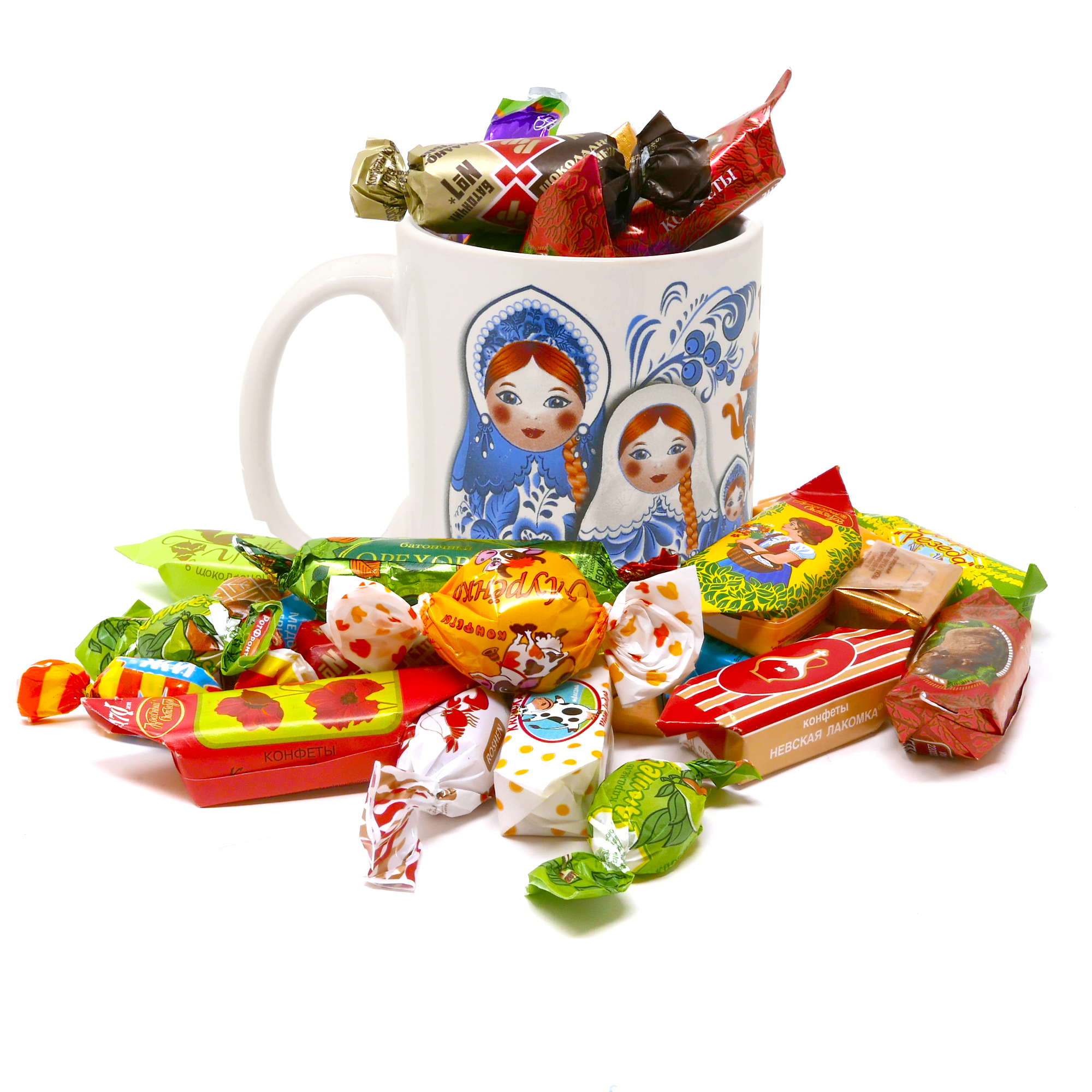 Gift Set in Festive Box Candy Mix 1lb+Mug 