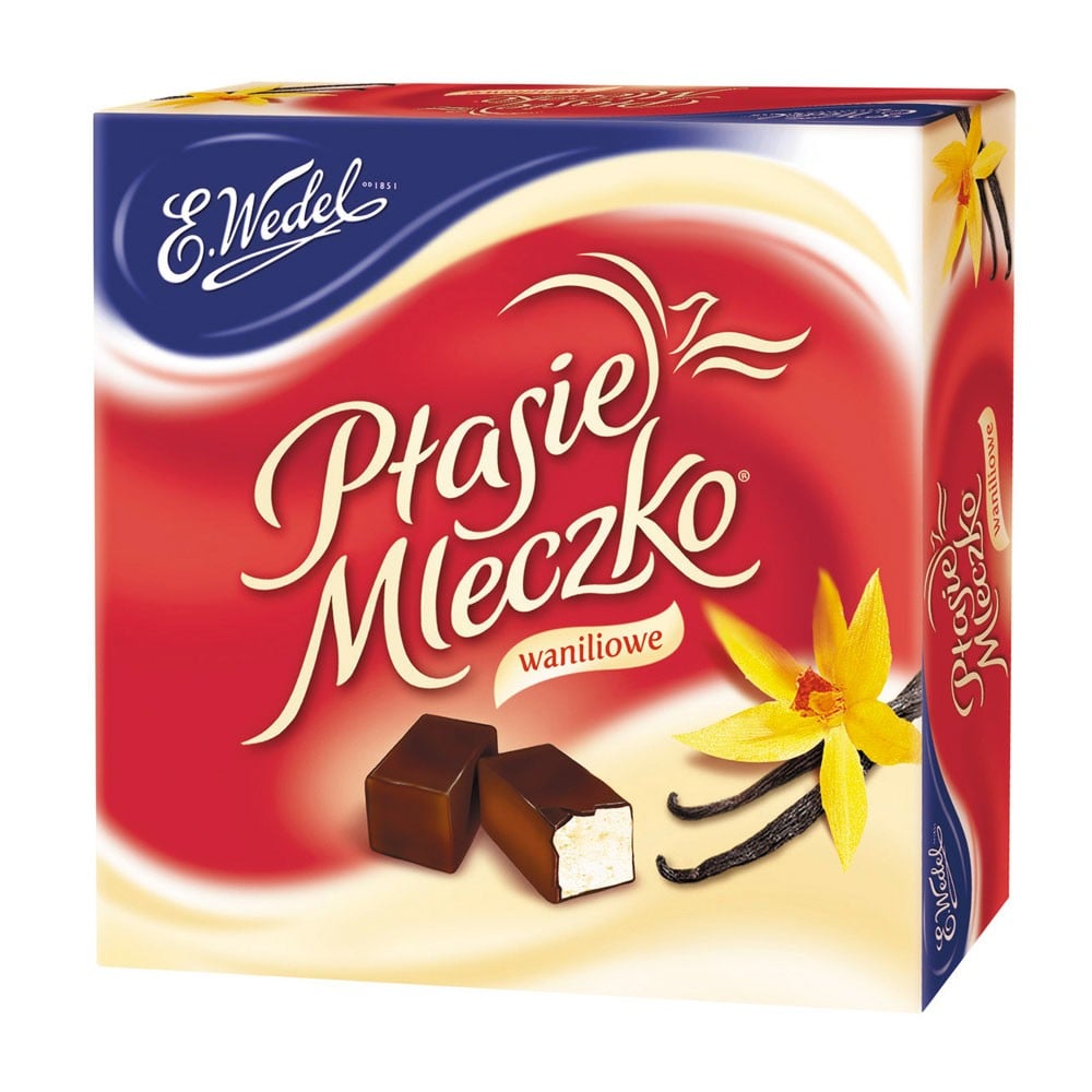 Ptasie Mleczko WEDEL Candy Bird's Milk Vanilla Flavor, 13.4oz / 340g