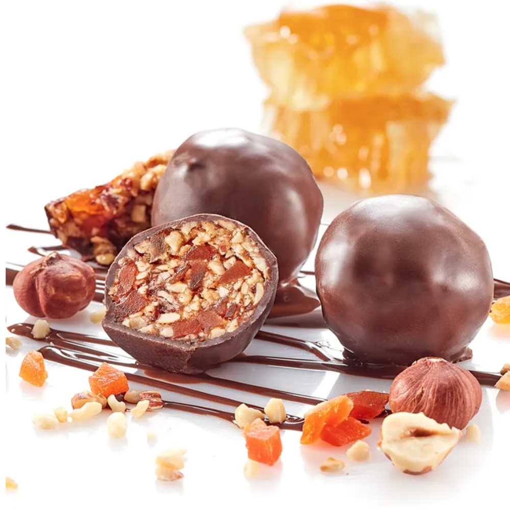 Chocolate Covered Brittle Candy w/Hazelnuts & Honey | Shoco Rolls, Berestov, 135g/ 4.76oz