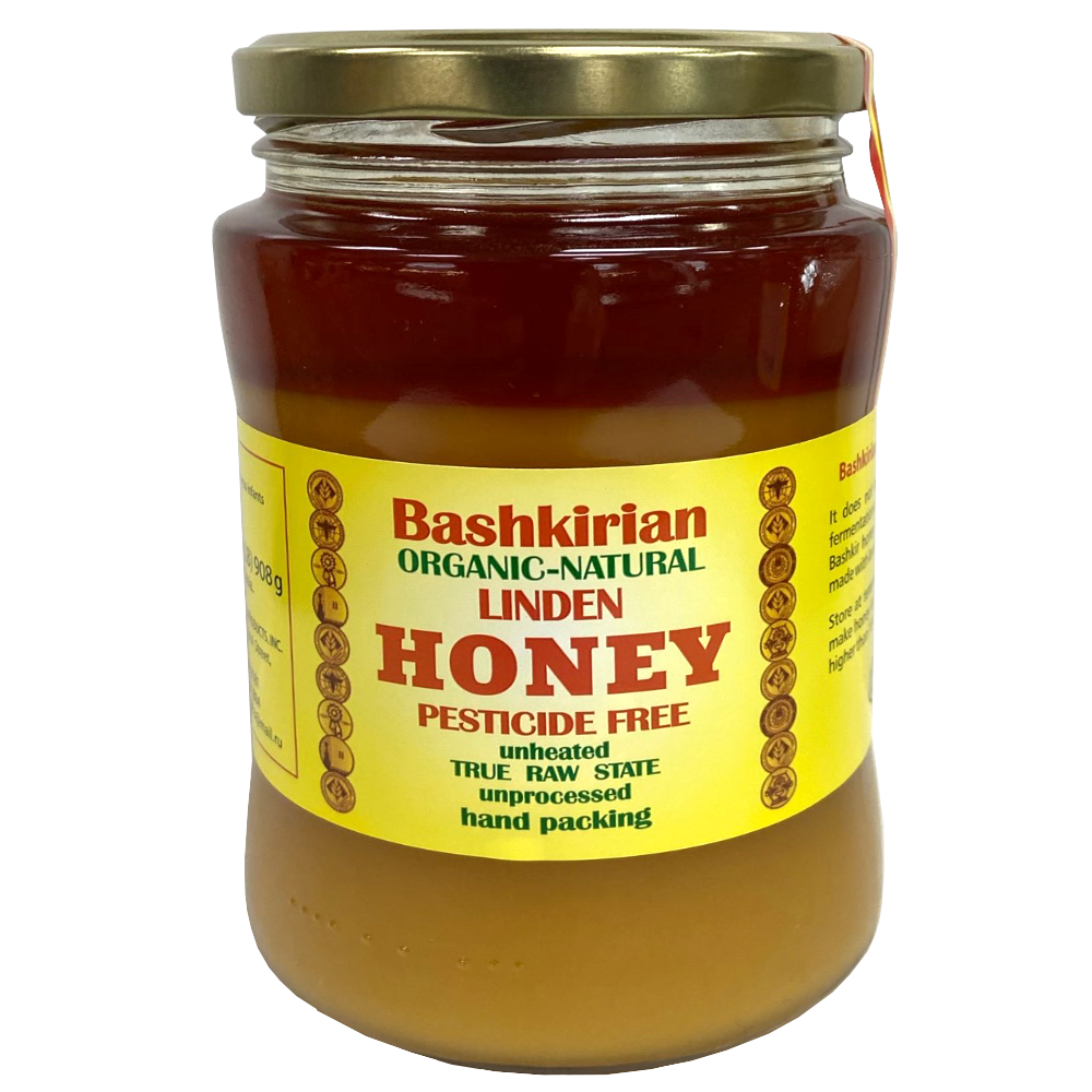 Bashkirian Natural Linden Honey, 900 g/ 2 lb