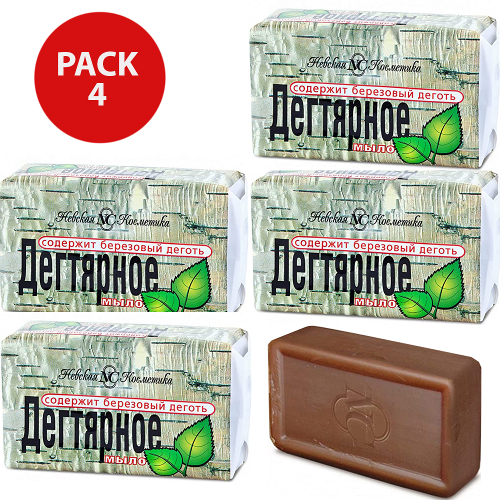 Pack 4 Birch Tar Soap 140g x 4