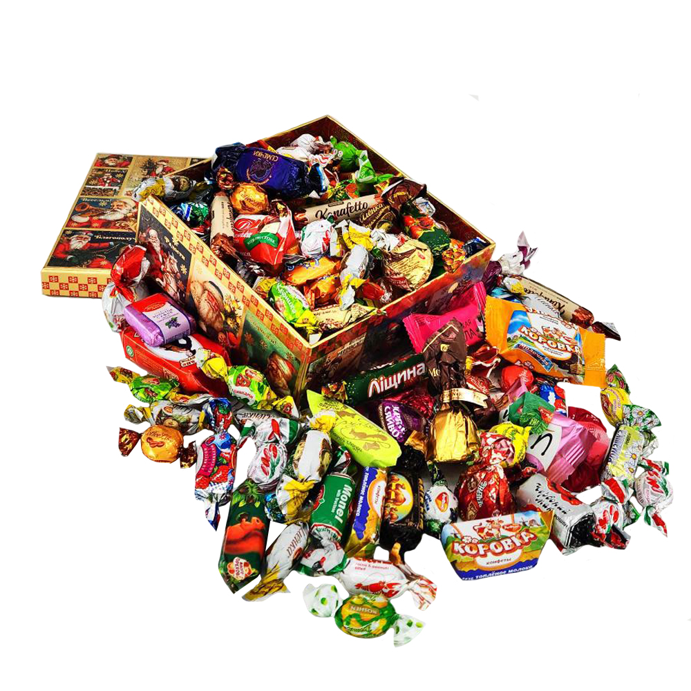 Christmas Chocolate & Caramel Candy Set "Bright Holiday", 900g/ 2lbs