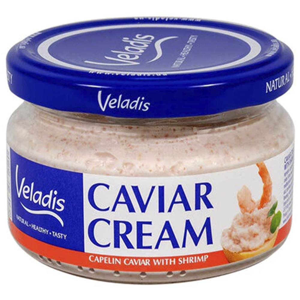 Capelin Caviar Cream Spread w/ Shrimp, Veladis, 180g/ 6.35oz