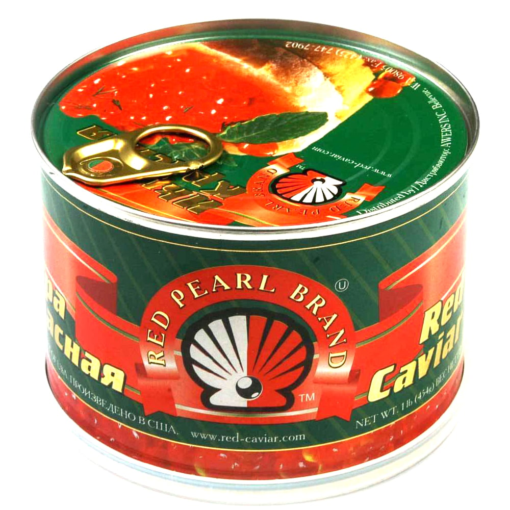 Salmon Red Caviar (Tin Can), Red Pearl, 1 lb / 454 g