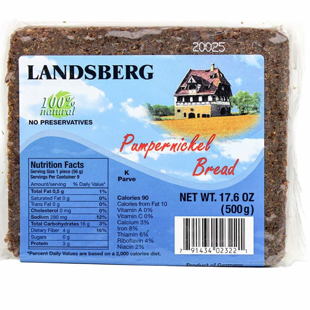 German Pumpernickel Bread, Landsberg, 500g/ 17.6oz