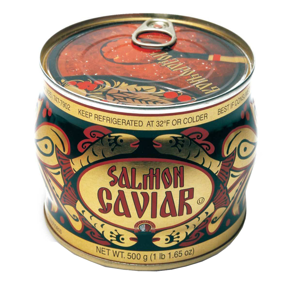 Salmon Red Caviar Russian Souvenir Can, 17.63 oz / 500 g