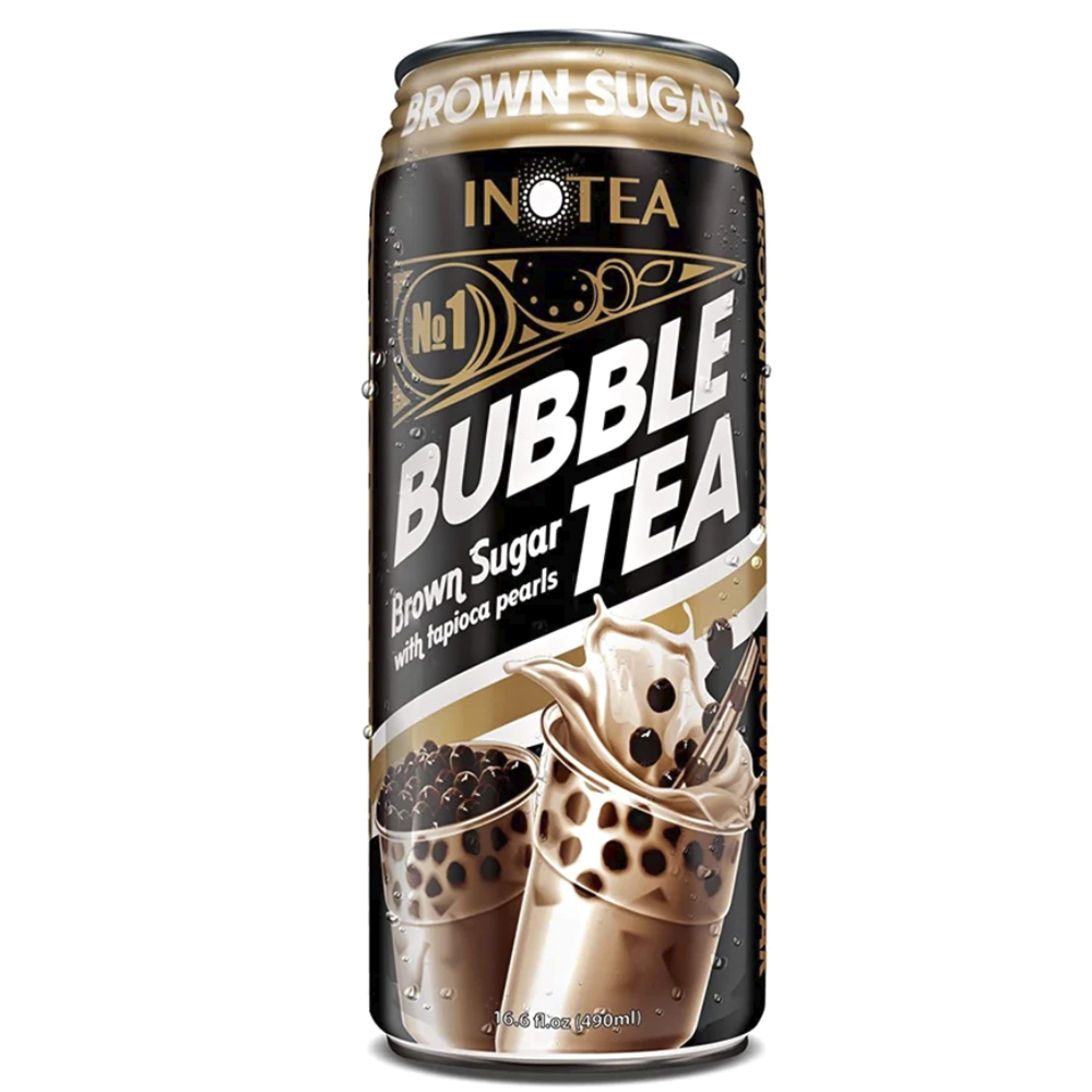 Inotea Bubble | Boba Tea With Tapioca Pearls & Brown Sugar, 490ml/ 16.6fl.oz