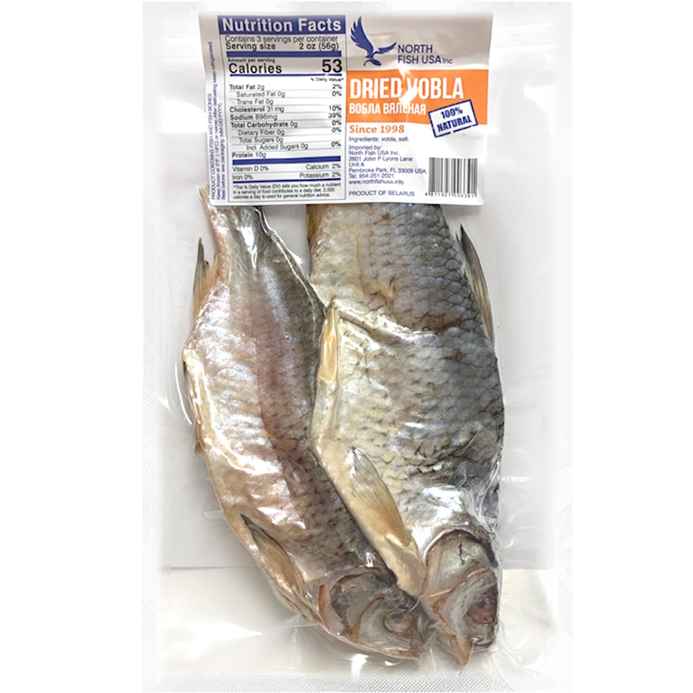 Dried Roach Vobla (PRE-PK), North Fish USA, 90g/ 3.17oz