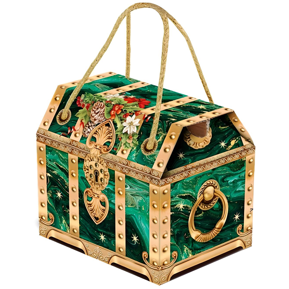Candy Gift Set Malachite Casket, 900g/ 2 lb