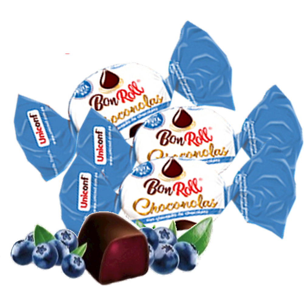 Chocolate Glazed Blueberry Jelly Candy, Bon Roll, 226g/ 7.97oz