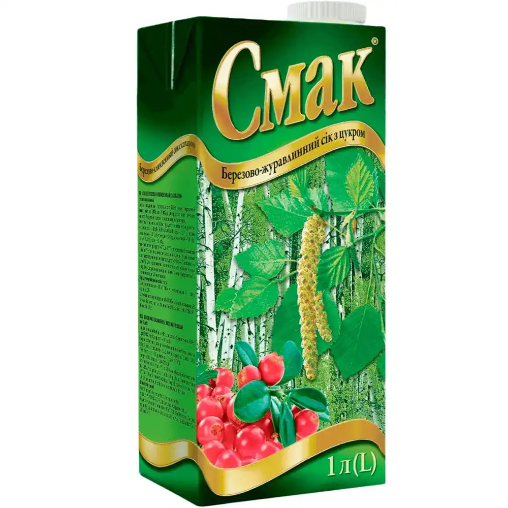 Birch-Cranberry Juice, Smak, 1l/ 33.81 oz