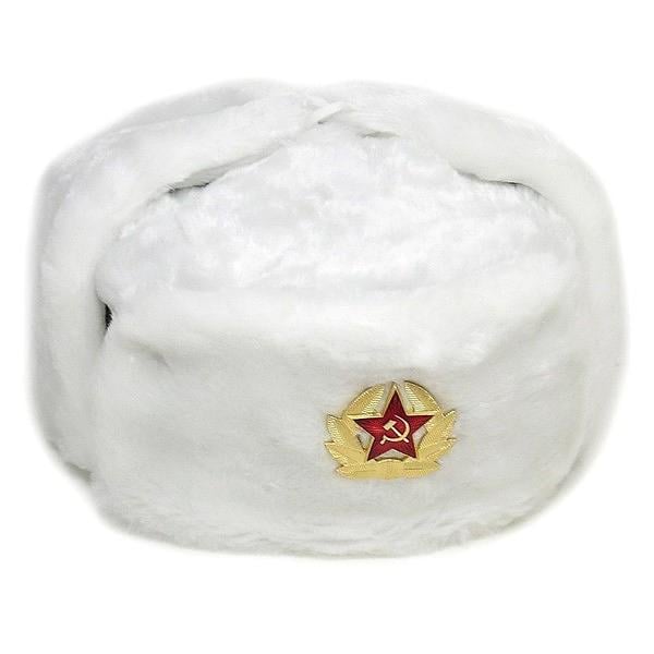 Russian Soviet Army Hat USSR Badge Real Military Fur Soldiers Ushanka 58 60 62 