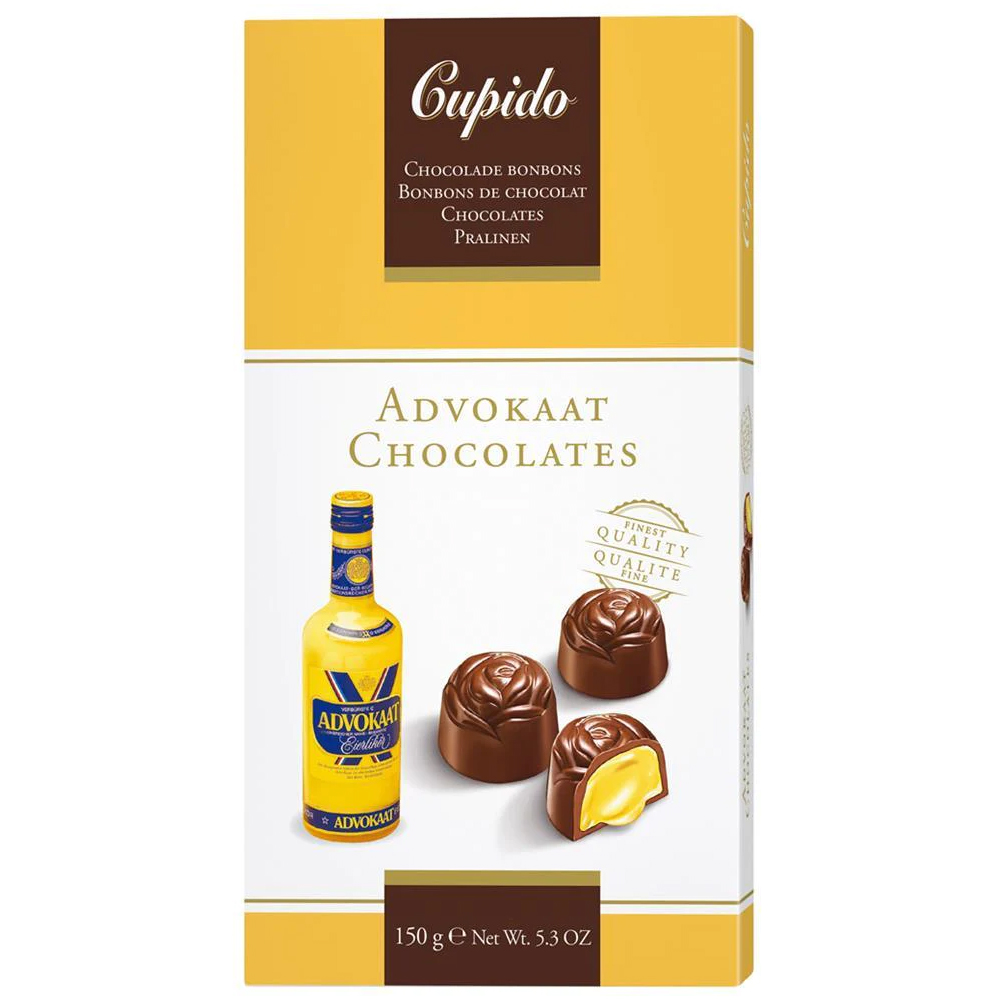Chocolates with Liqueur Advocate, Cupido, 150g / 5.3oz