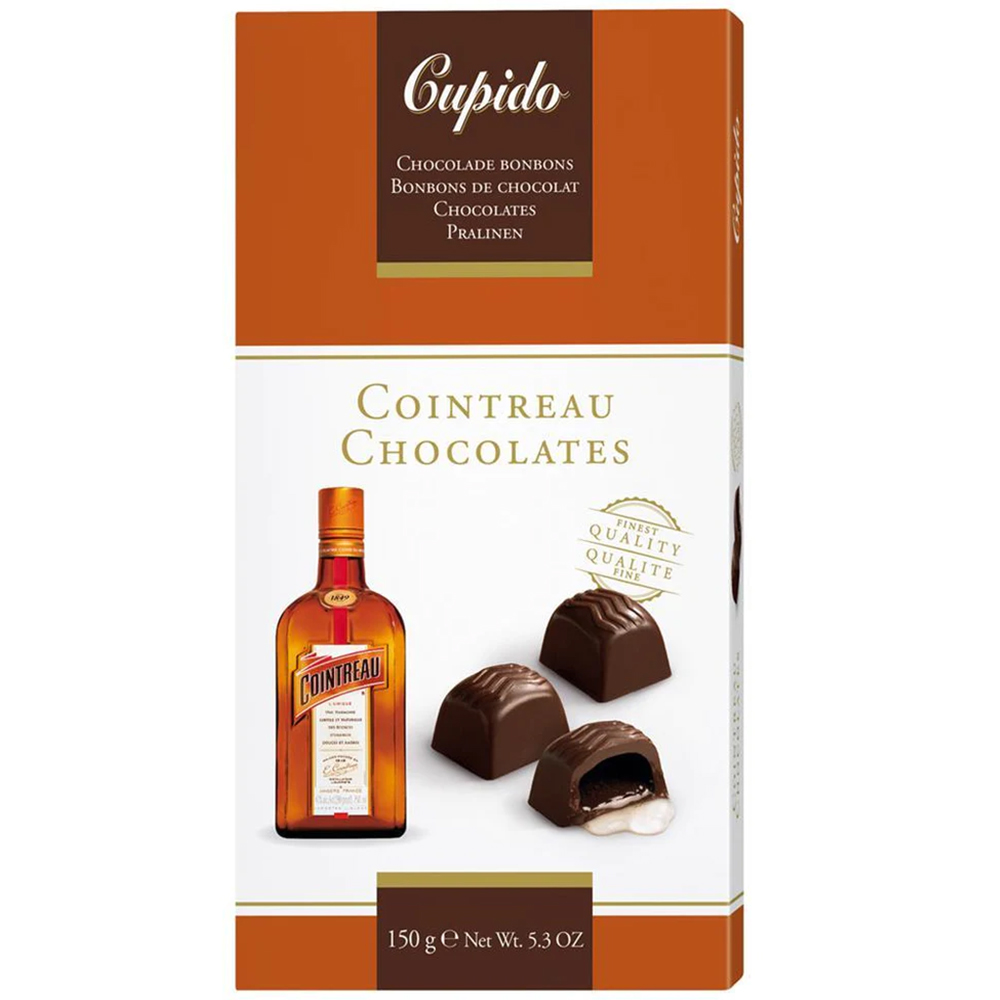 Chocolates with Orange Liqueur Cointreau, Cupido, 150g / 5.3oz