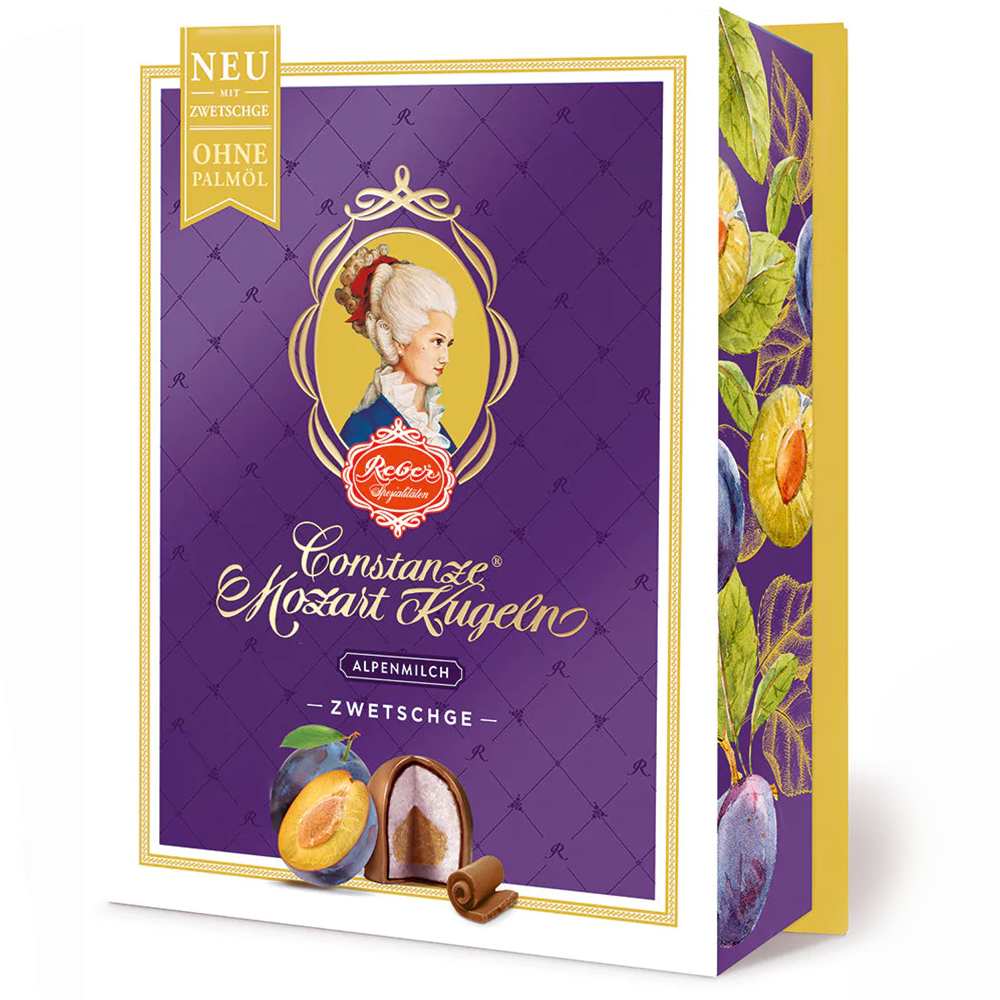 Chocolates with Marzipan and Plums Mozart & Constance, Reber, 120g/ 4.23oz