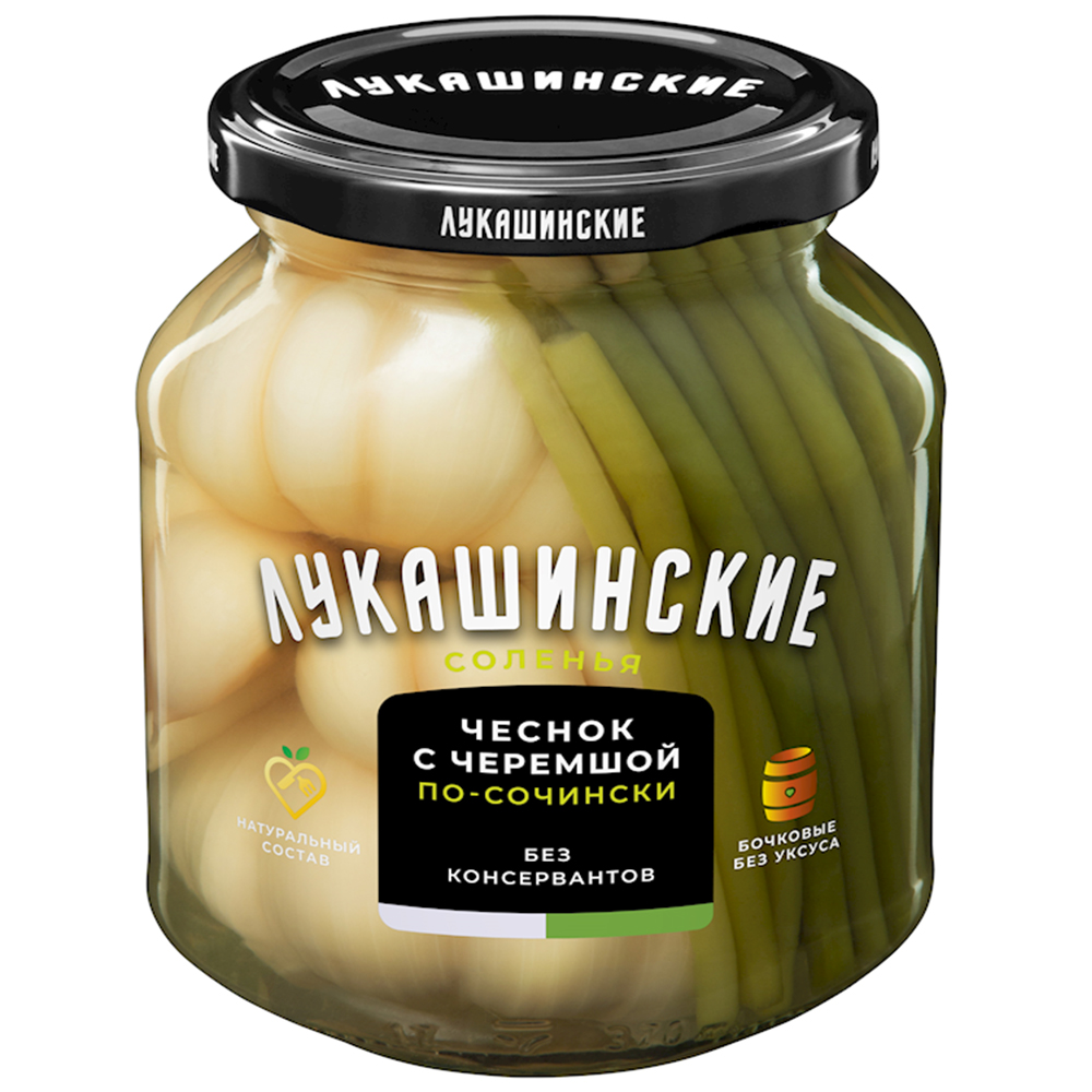 Pickled Wild Garlic, Lukashinskie, 12 oz /340 g