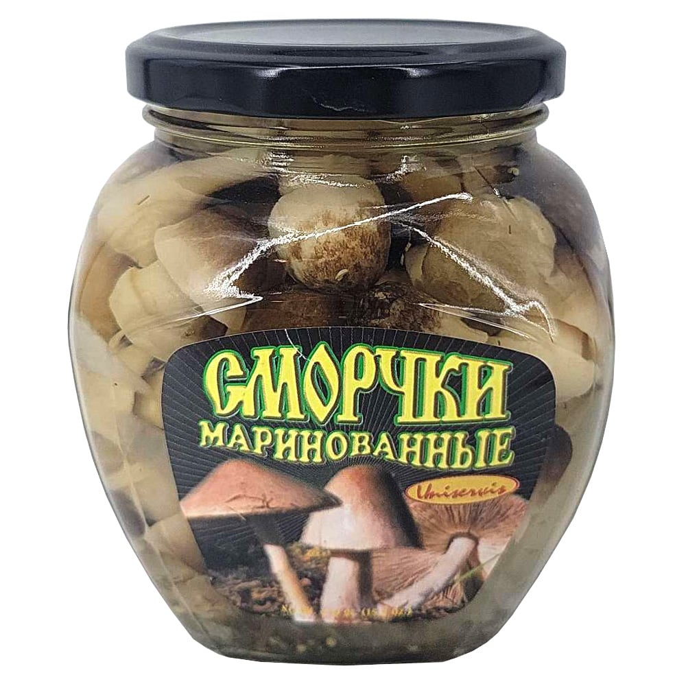 UNISERVIS Marinated Mushrooms Straw Smorchki, 15.52 oz/ 440 G