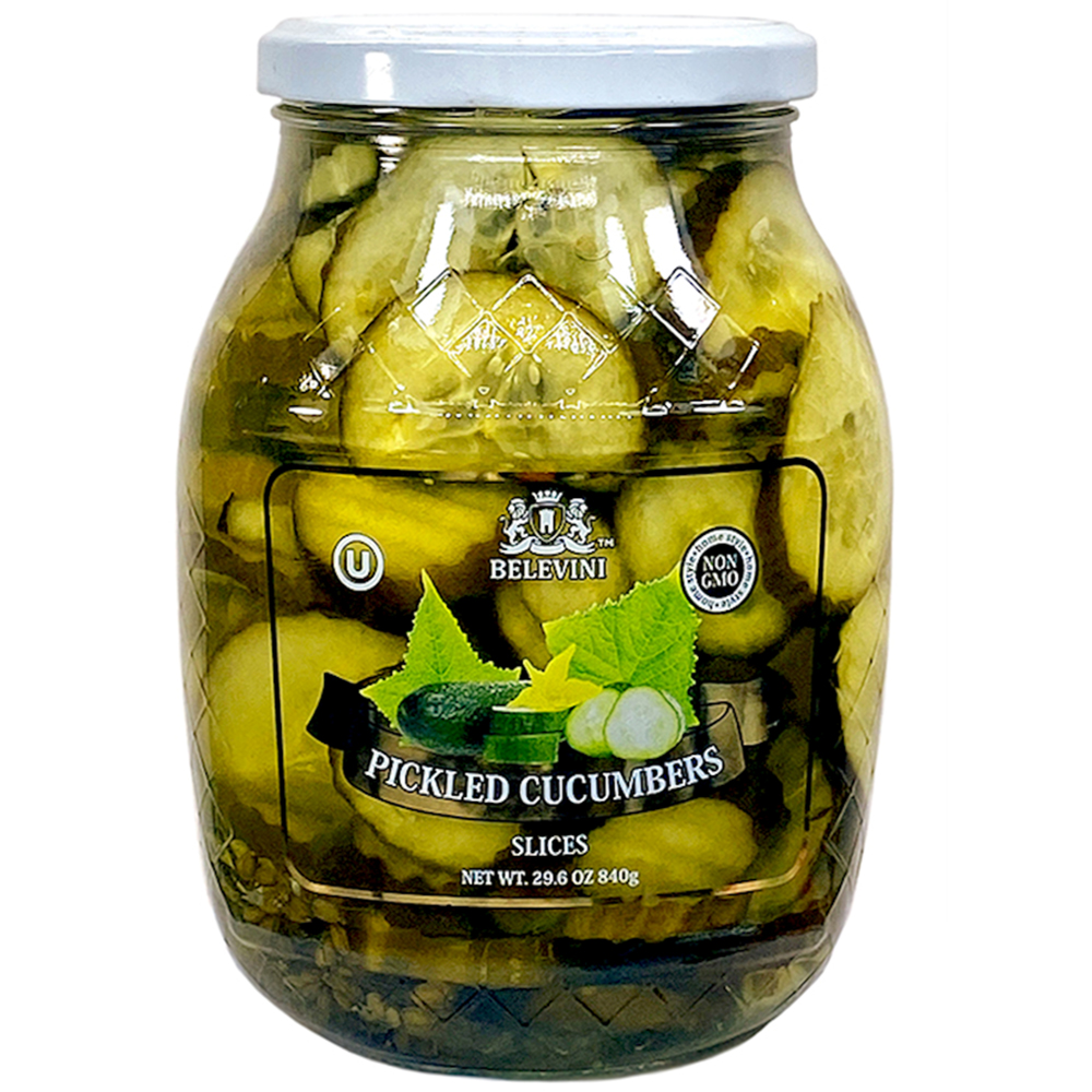 Sliced Pickled Cucumbers, Belevini, 840g / 29.6oz