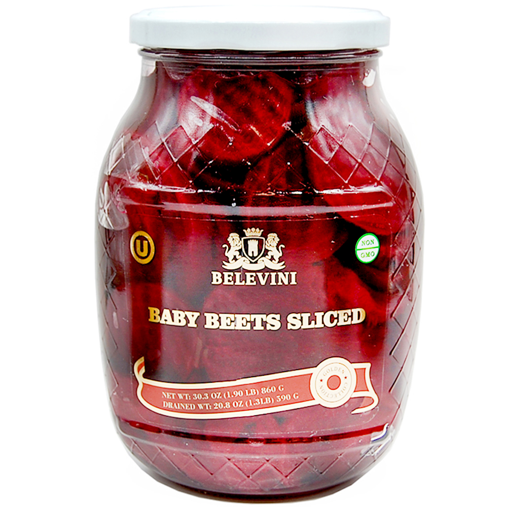 Sliced Pickled Baby Beets, Belevini, 860g / 30.3oz